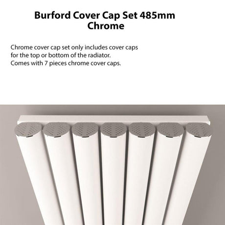 Eastbrook Burford Top/Bottom Cover Cap Set 485mm - Chrome - 89.0406 - TAP 'N' SHOWER