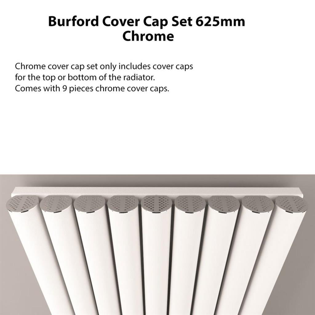 Eastbrook Burford Top/Bottom Cover Cap Set 625mm - Chrome - 89.0407 - TAP 'N' SHOWER