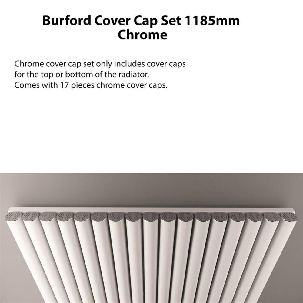 Eastbrook Burford Top/Bottom Cover Cap Set 1185mm - Chrome - 89.0410 - TAP 'N' SHOWER