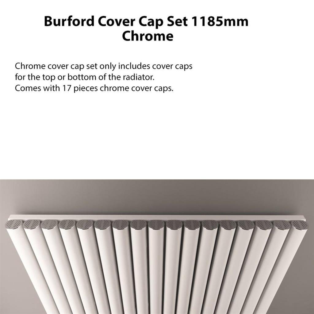 Eastbrook Burford Top/Bottom Cover Cap Set 1185mm - Chrome - 89.0410 - TAP 'N' SHOWER