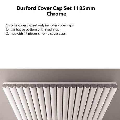 Eastbrook Burford Top/Bottom Cover Cap Set 1185mm - Chrome - 89.0410 - TAP 'N' SHOWER