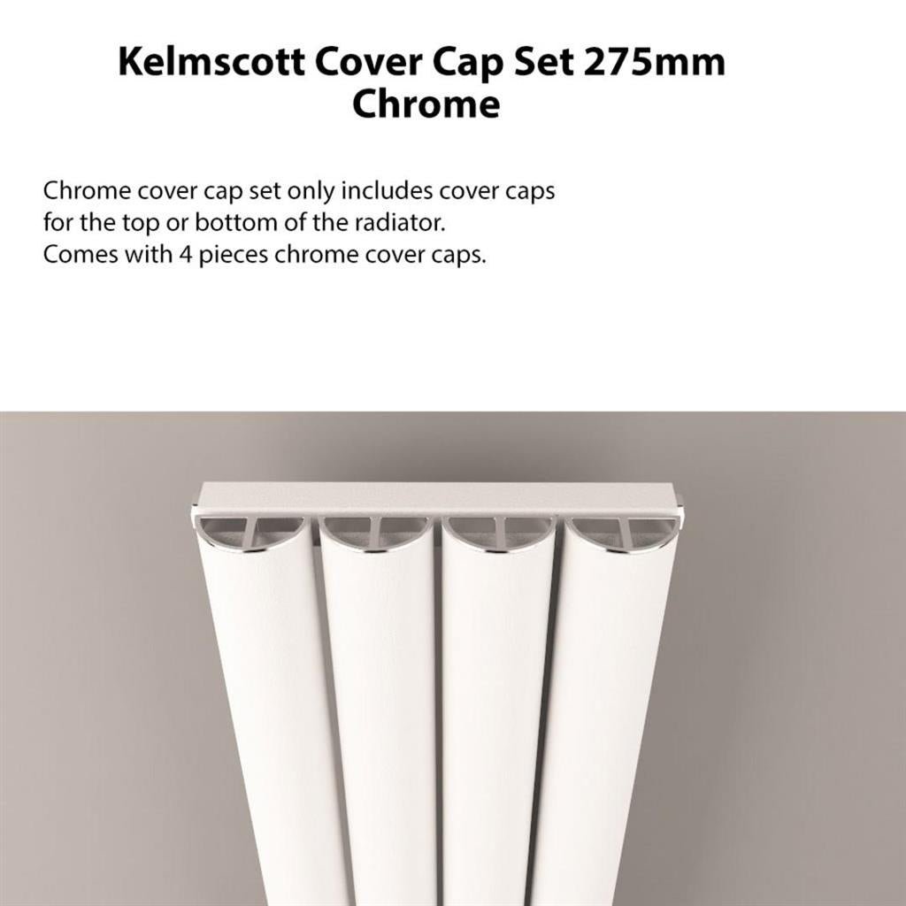 Eastbrook Kelmscott Top/Bottom Cover Cap Set 275mm - Chrome - 89.0411 - TAP 'N' SHOWER