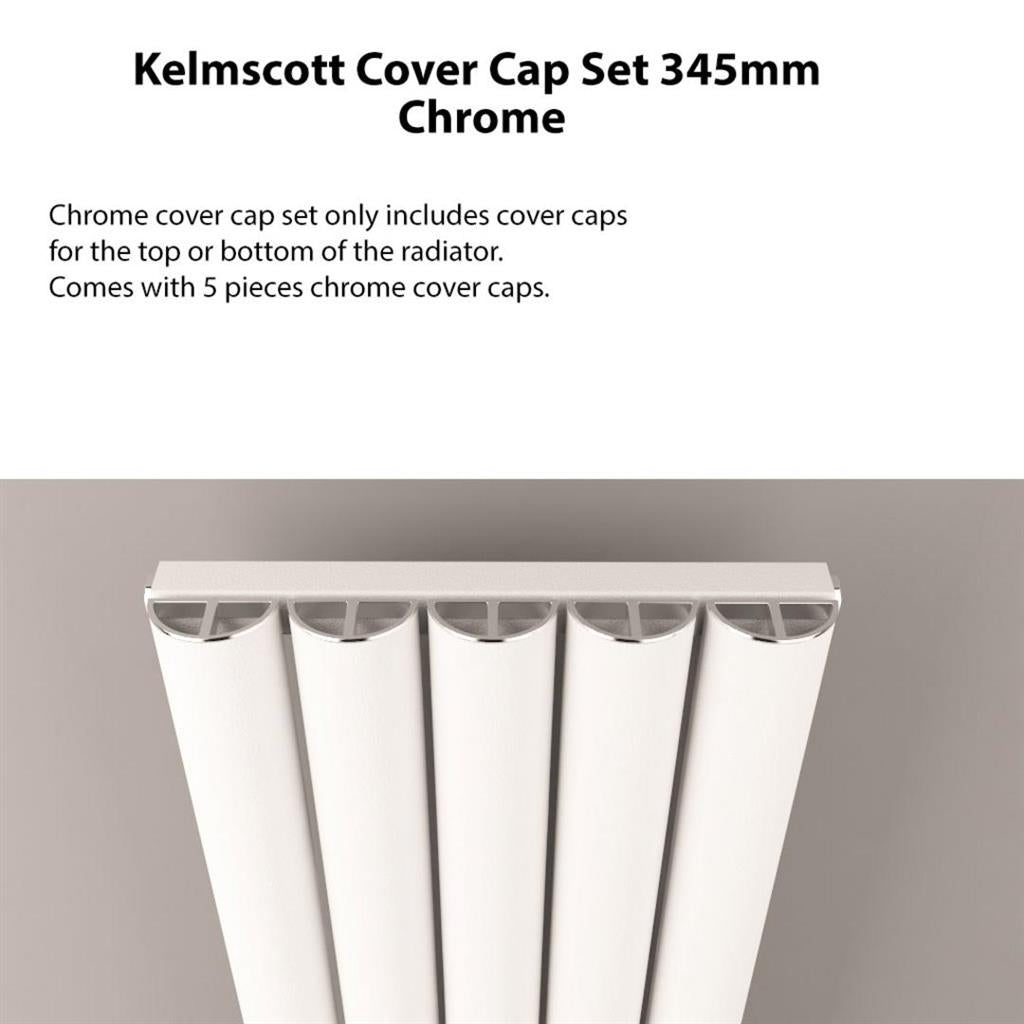 Eastbrook Kelmscott Top/Bottom Cover Cap Set 345mm - Chrome - 89.0412 - TAP 'N' SHOWER