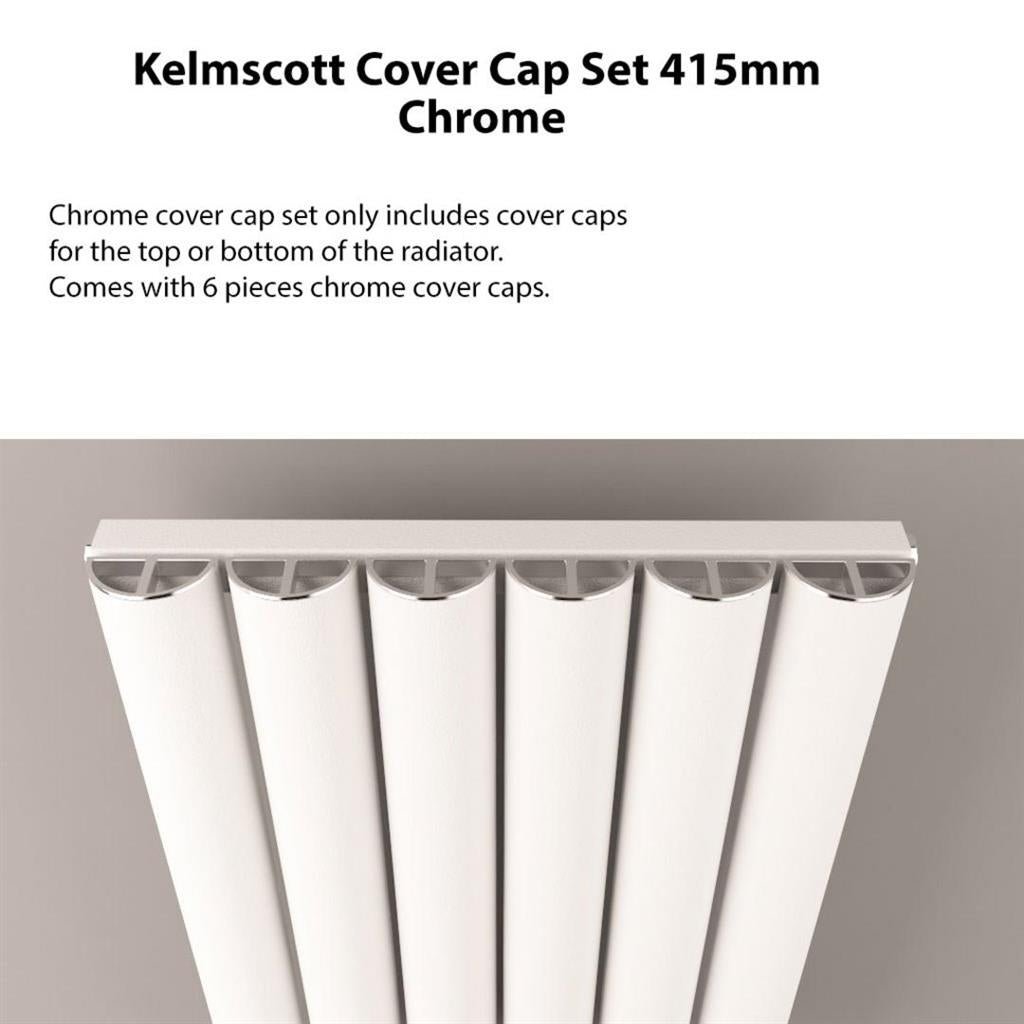 Eastbrook Kelmscott Top/Bottom Cover Cap Set 415mm - Chrome - 89.0413 - TAP 'N' SHOWER