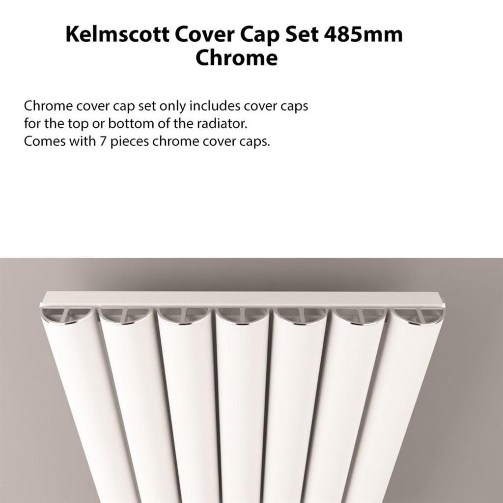 Eastbrook Kelmscott Top/Bottom Cover Cap Set 485mm - Chrome - 89.0414 - TAP 'N' SHOWER