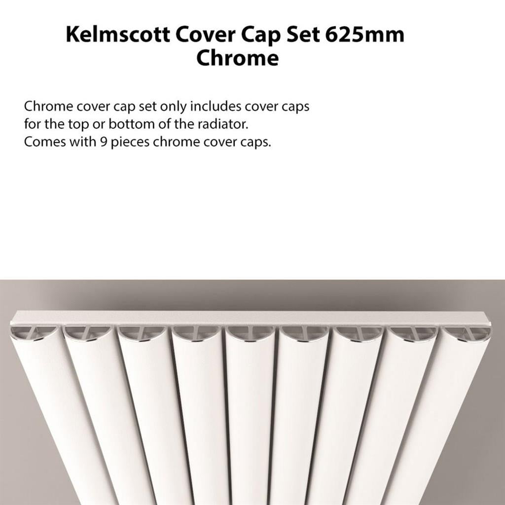 Eastbrook Kelmscott Top/Bottom Cover Cap Set 625mm - Chrome - 89.0415 - TAP 'N' SHOWER
