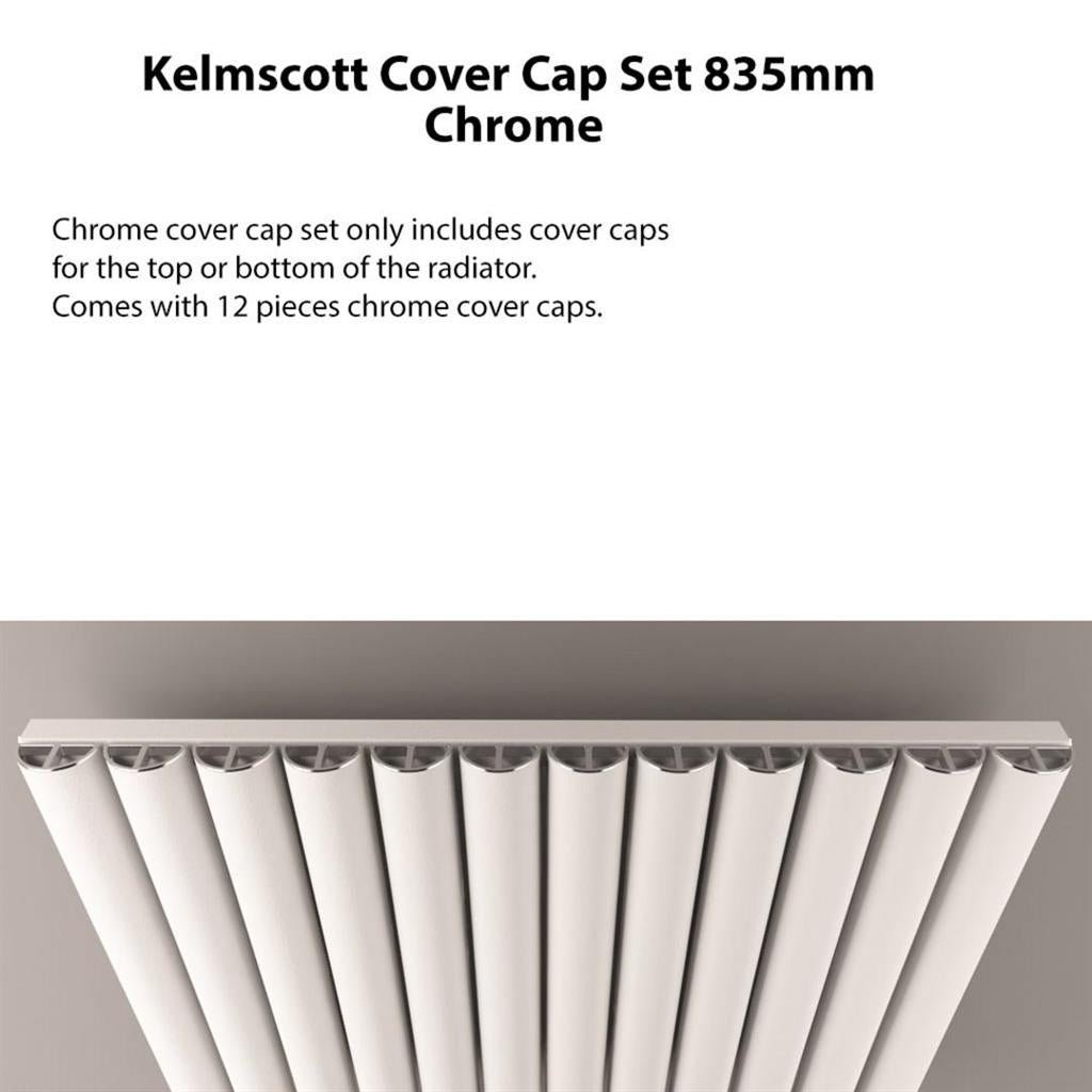 Eastbrook Kelmscott Top/Bottom Cover Cap Set 835mm - Chrome - 89.0416 - TAP 'N' SHOWER