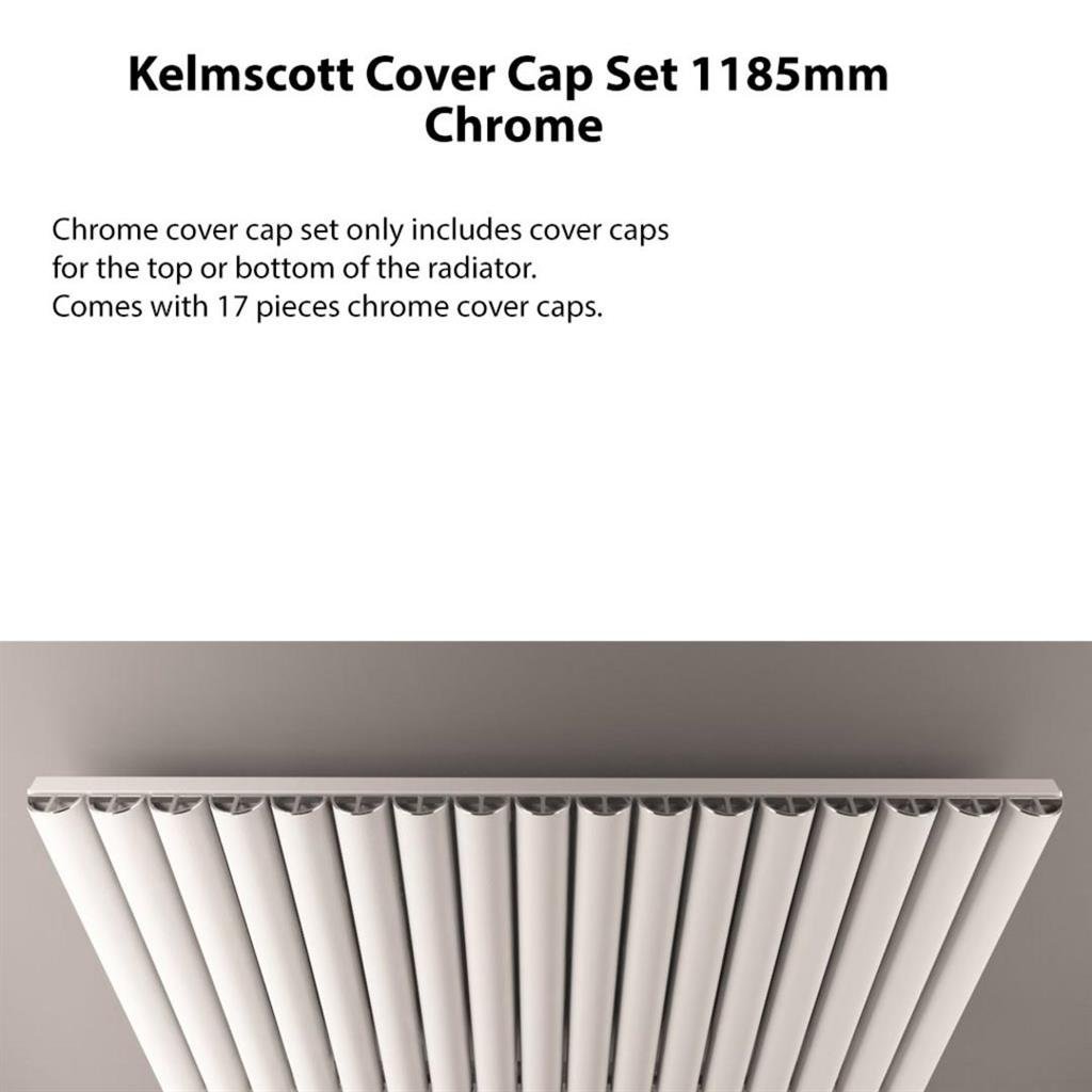 Eastbrook Kelmscott Top/Bottom Cover Cap Set 1185mm - Chrome - 89.0418 - TAP 'N' SHOWER