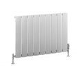 Eastbrook Malmesbury Aluminium Horizontal Radiator 600mm x 850mm - Matt White - 89.0423 - TAP 'N' SHOWER