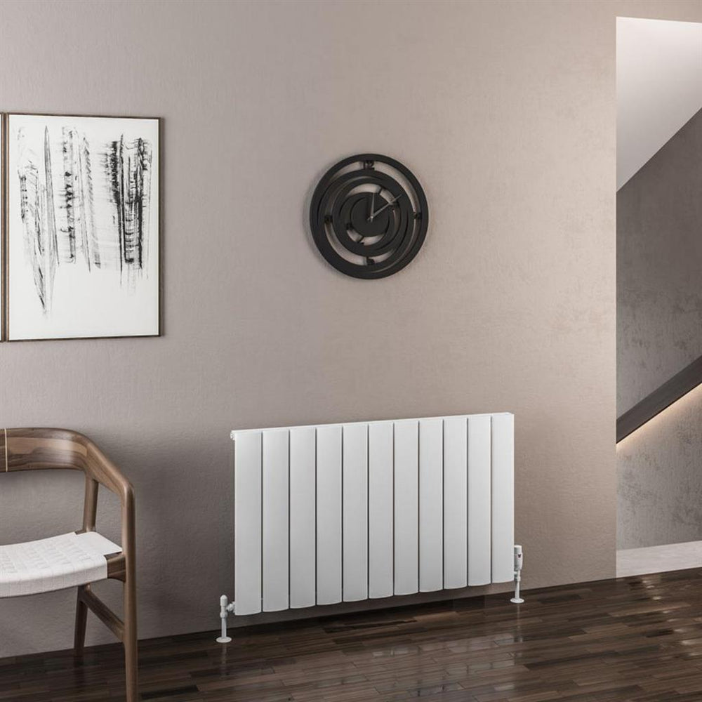 Eastbrook Malmesbury Aluminium Horizontal Radiator 600mm x 1040mm - Matt White - 89.0424 - TAP 'N' SHOWER