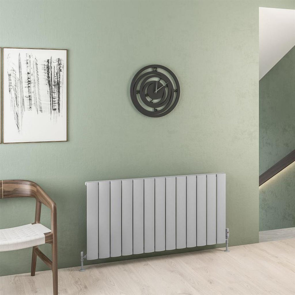 Eastbrook Malmesbury Aluminium Horizontal Radiator 600mm x 1230mm - Matt Grey - 89.0428 - TAP 'N' SHOWER