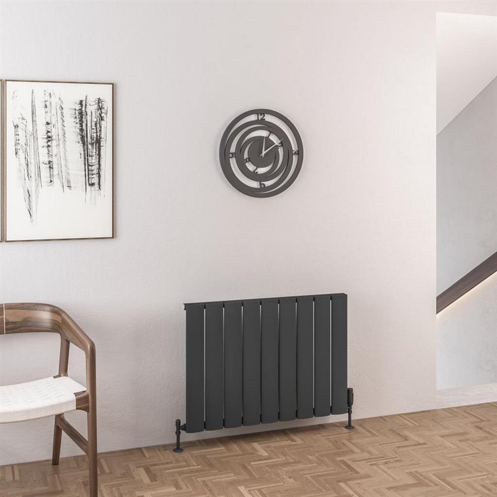 Eastbrook Malmesbury Aluminium Horizontal Radiator 600mm x 850mm - Matt Anthracite - 89.0429 - TAP 'N' SHOWER