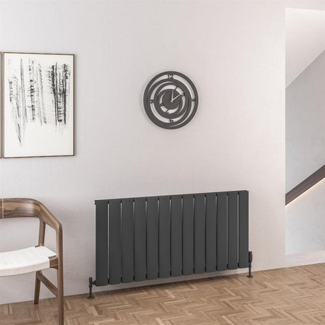 Eastbrook Malmesbury Aluminium Horizontal Radiator 600mm x 1230mm - Matt Anthracite - 89.0431 - TAP 'N' SHOWER