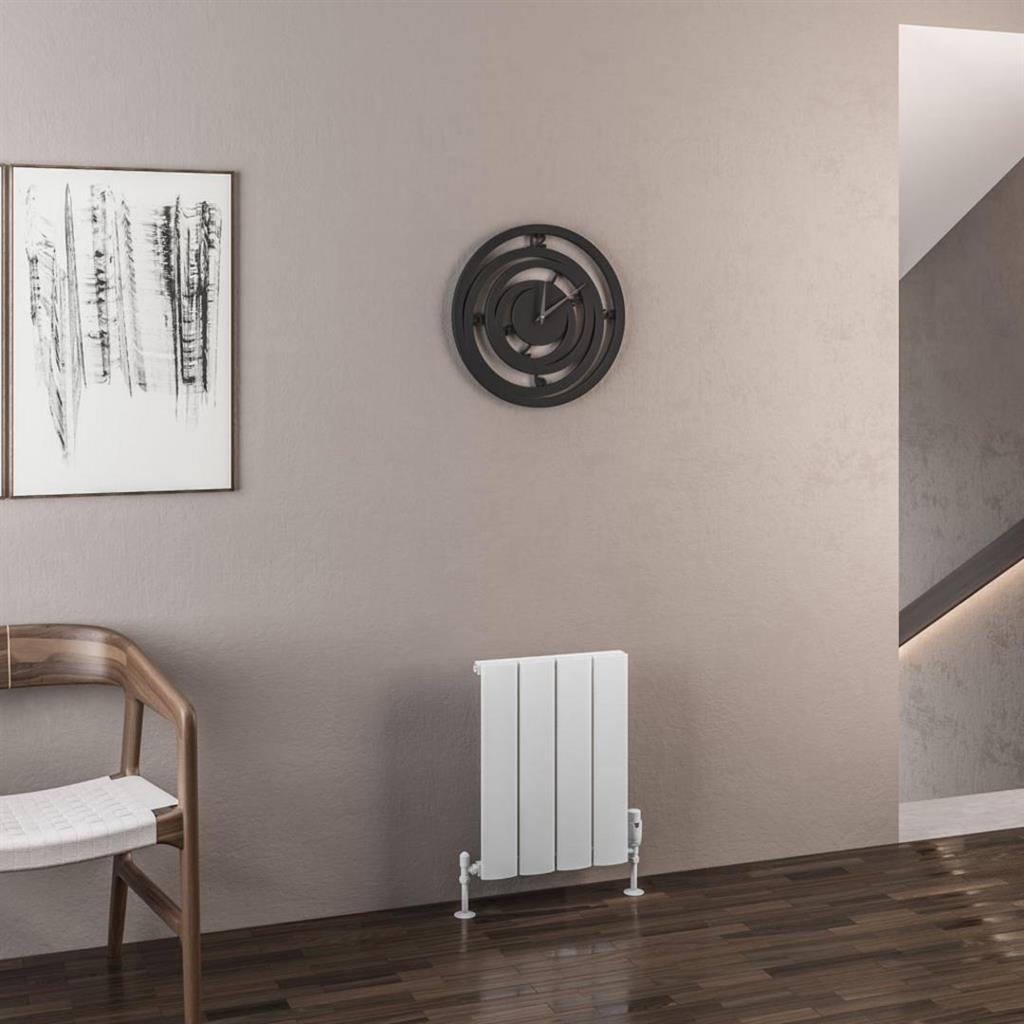 Eastbrook Malmesbury Aluminium Horizontal Radiator 500mm x 375mm - Matt White - 89.0432 - TAP 'N' SHOWER