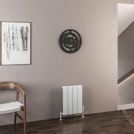Eastbrook Malmesbury Aluminium Horizontal Radiator 500mm x 375mm - Matt White - 89.0432 - TAP 'N' SHOWER