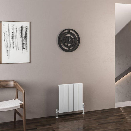 Eastbrook Malmesbury Aluminium Horizontal Radiator 500mm x 470mm - Matt White - 89.0433 - TAP 'N' SHOWER