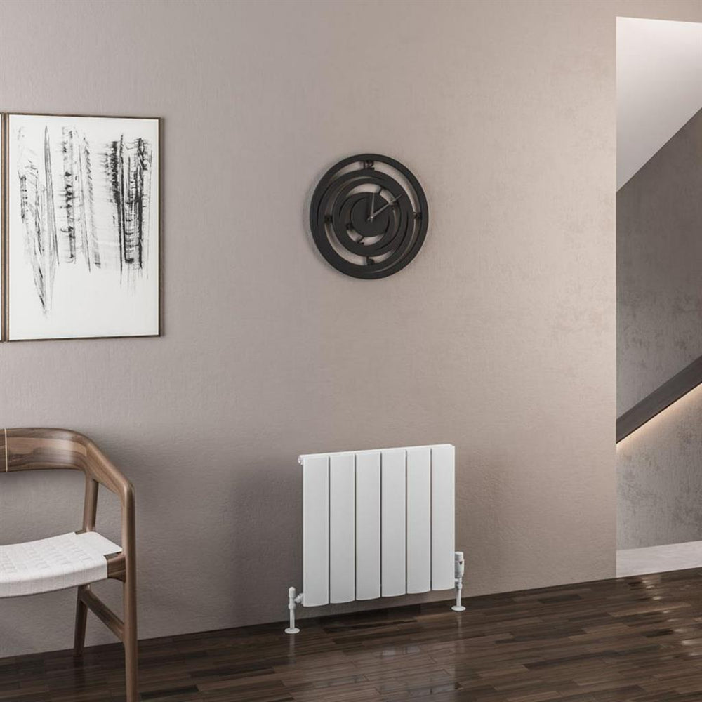 Eastbrook Malmesbury Aluminium Horizontal Radiator 500mm x 565mm - Matt White - 89.0434 - TAP 'N' SHOWER