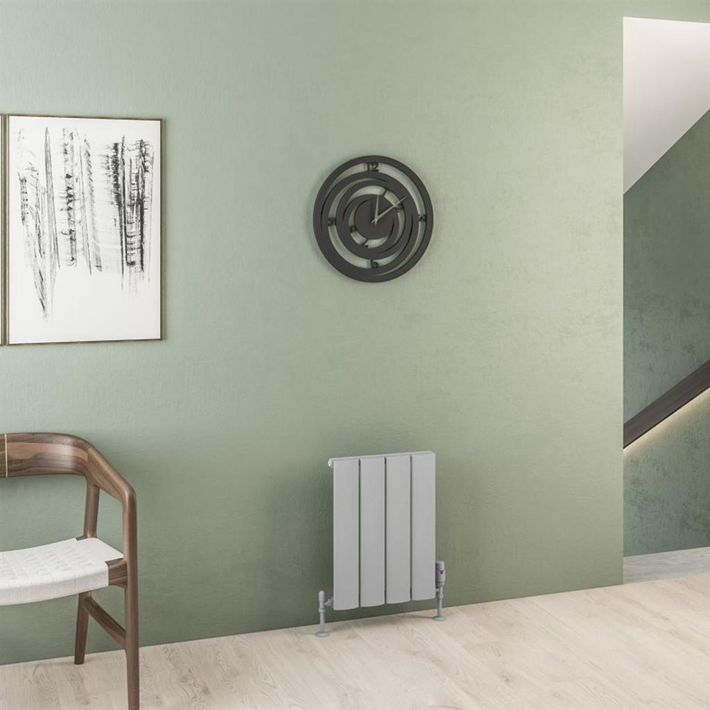Eastbrook Malmesbury Aluminium Horizontal Radiator 500mm x 375mm - Matt Grey - 89.0435 - TAP 'N' SHOWER
