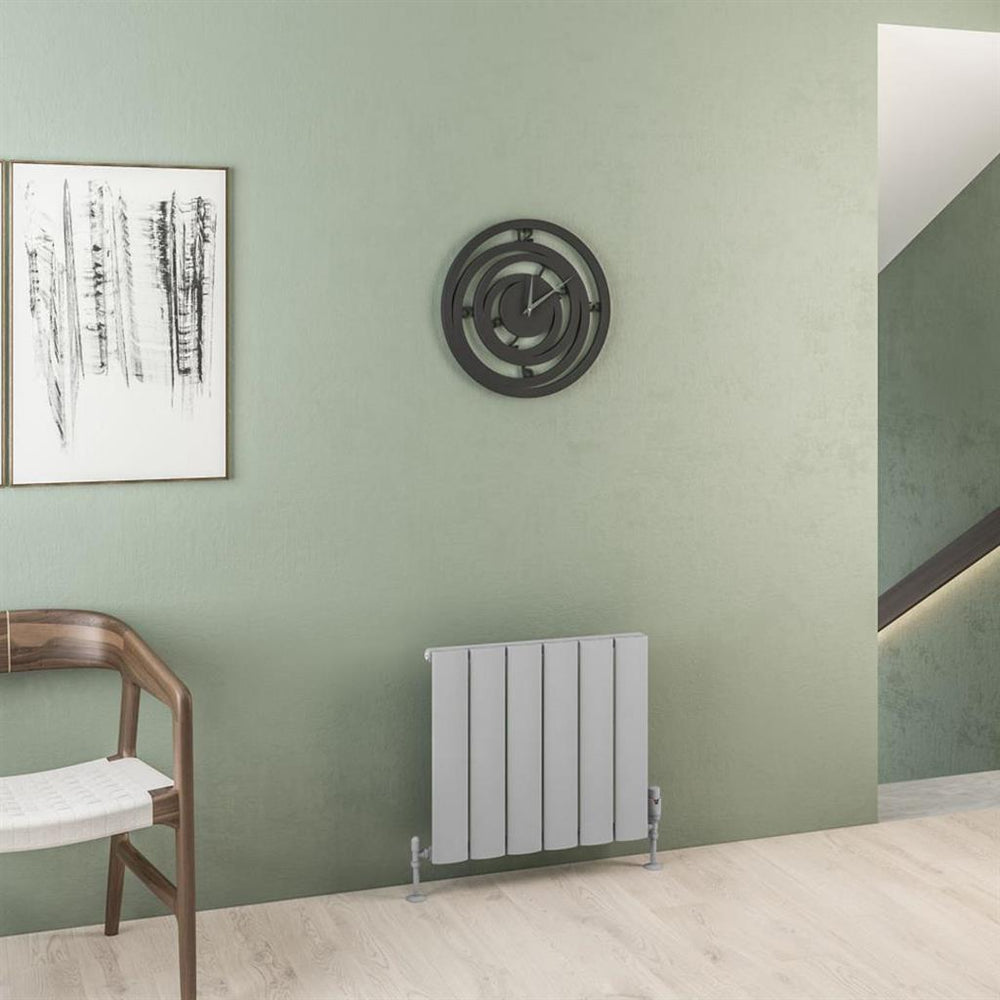 Eastbrook Malmesbury Aluminium Horizontal Radiator 500mm x 565mm - Matt Grey - 89.0437 - TAP 'N' SHOWER