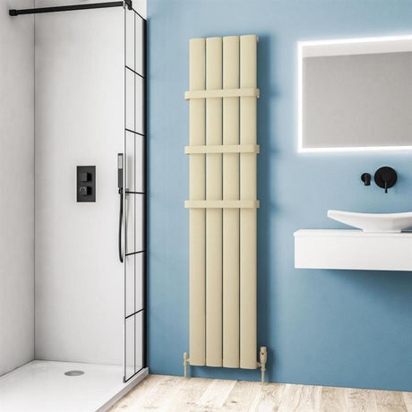 Eastbrook Malmesbury Aluminium Vertical Radiator 1800mm x 375mm - Matt Cappuccino - 89.0479 - TAP 'N' SHOWER