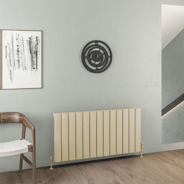 Eastbrook Malmesbury Aluminium Horizontal Radiator 600mm x 1230mm - Matt Cappuccino - 89.0486 - TAP 'N' SHOWER