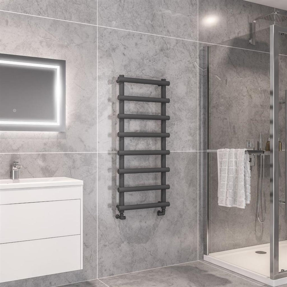 Eastbrook Marlow Straight Designer Towel Radiator 1150mm x 500mm - Matt Anthracite - 89.0508 - TAP 'N' SHOWER