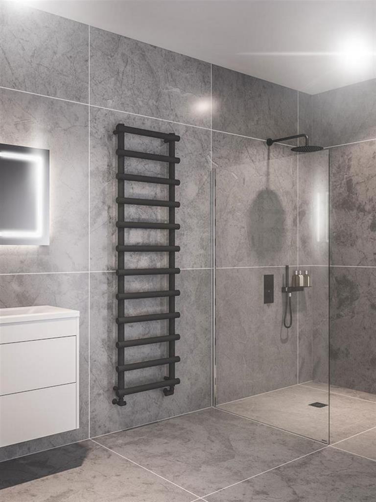 Eastbrook Marlow Straight Designer Towel Radiator 1750mm x 500mm - Matt Anthracite - 89.0510 - TAP 'N' SHOWER