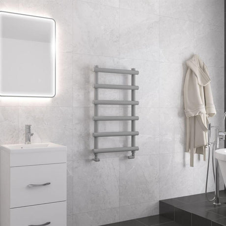 Eastbrook Marlow Straight Designer Towel Radiator 850mm x 500mm - Matt Grey - 89.0512 - TAP 'N' SHOWER