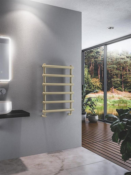 Eastbrook Marlow Straight Designer Towel Radiator 850mm x 600mm - Matt Cappuccino - 89.0519 - TAP 'N' SHOWER