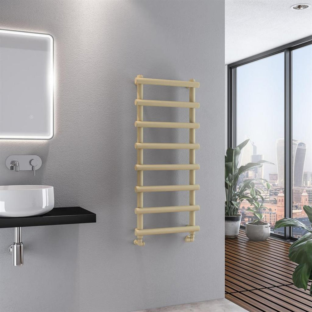 Eastbrook Marlow Straight Designer Towel Radiator 1150mm x 500mm - Matt Cappuccino - 89.0520 - TAP 'N' SHOWER