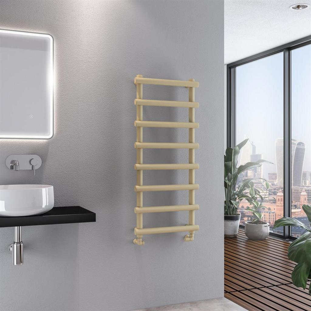 Eastbrook Marlow Straight Designer Towel Radiator 1150mm x 500mm - Matt Cappuccino - 89.0520 - TAP 'N' SHOWER