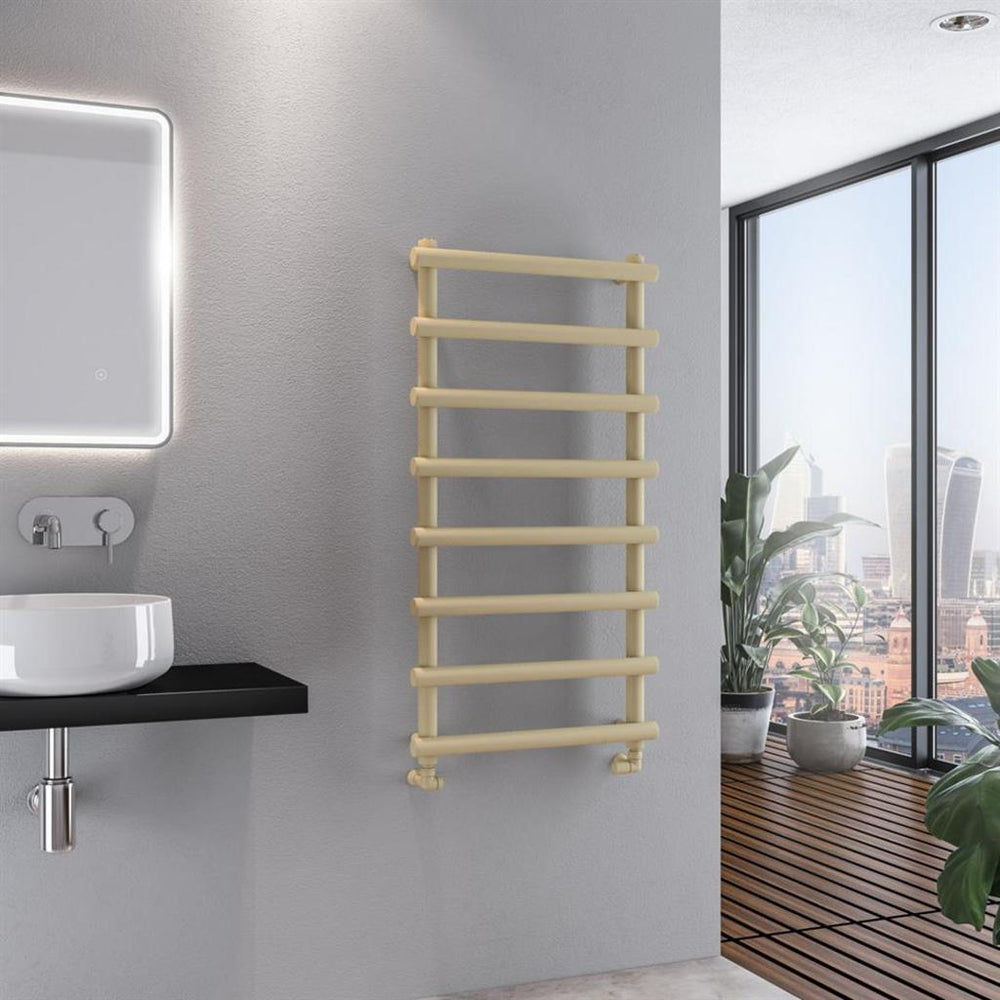 Eastbrook Marlow Straight Designer Towel Radiator 1150mm x 600mm - Matt Cappuccino - 89.0521 - TAP 'N' SHOWER