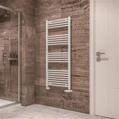 Eastbrook Wingrave Straight Ladder Towel Radiator 1400mm x 600mm - Gloss White - 89.0538 - TAP 'N' SHOWER
