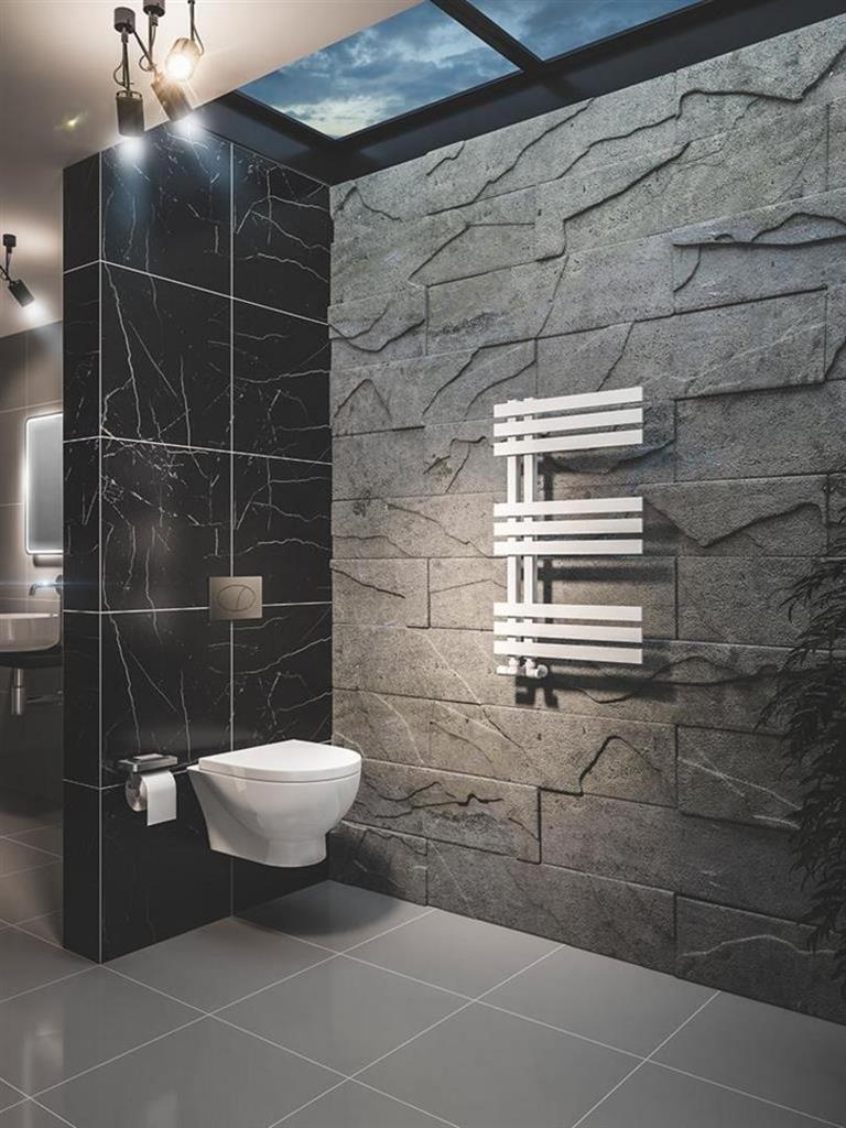 Eastbrook Hurley Designer Towel Radiator 800mm x 500mm - Matt White - 89.0542 - TAP 'N' SHOWER