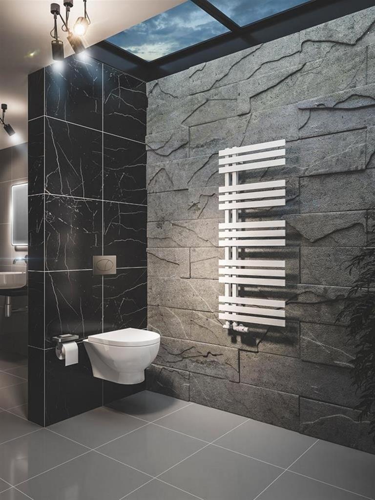 Eastbrook Hurley Designer Towel Radiator 1200mm x 500mm - Matt White - 89.0544 - TAP 'N' SHOWER