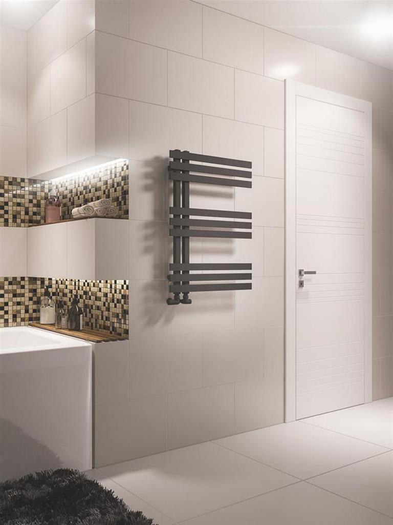 Eastbrook Hurley Designer Towel Radiator 800mm x 600mm - Matt Anthracite - 89.0549 - TAP 'N' SHOWER