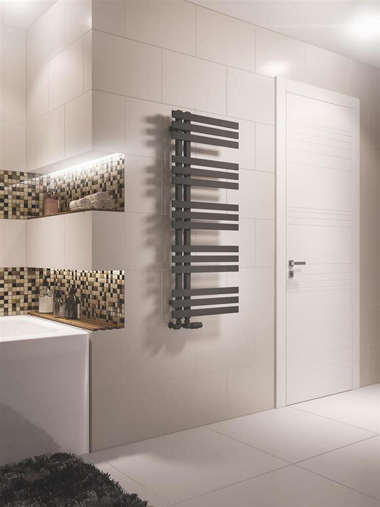 Eastbrook Hurley Designer Towel Radiator 1200mm x 500mm - Matt Anthracite - 89.0550 - TAP 'N' SHOWER