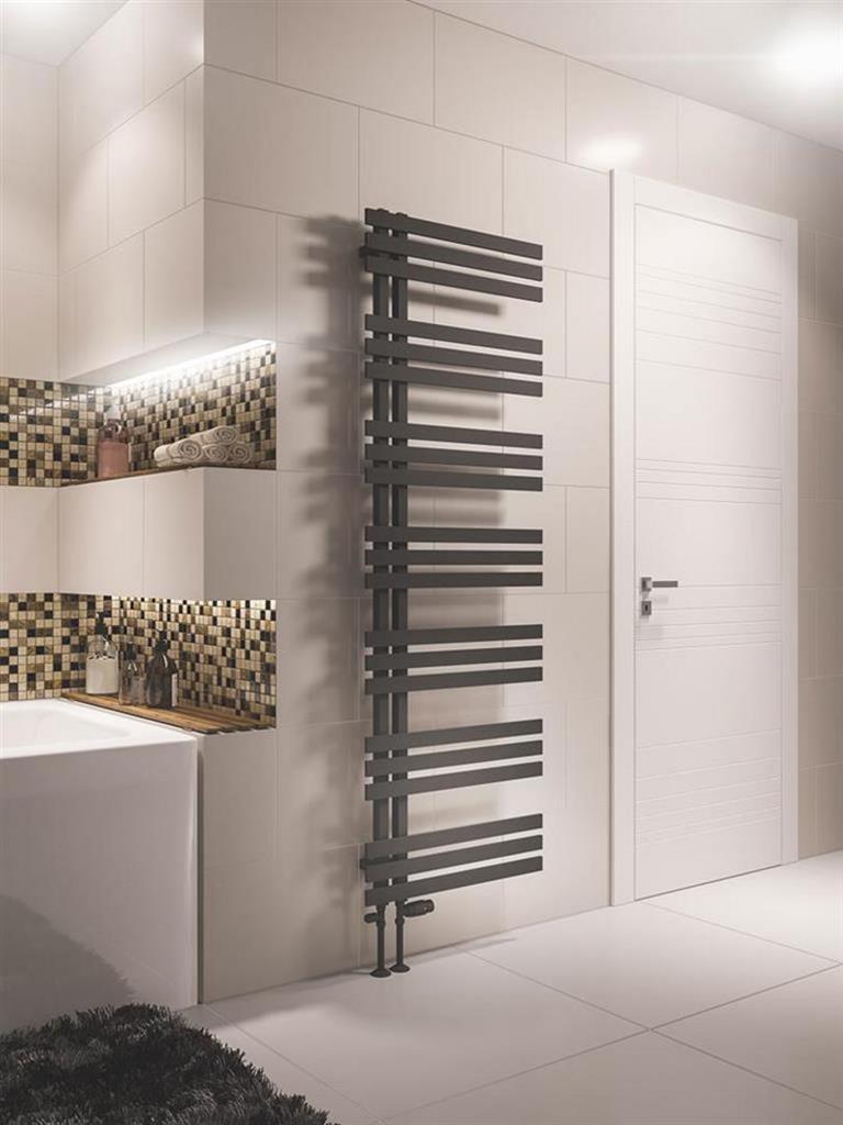 Eastbrook Hurley Designer Towel Radiator 1800mm x 600mm - Matt Anthracite - 89.0553 - TAP 'N' SHOWER
