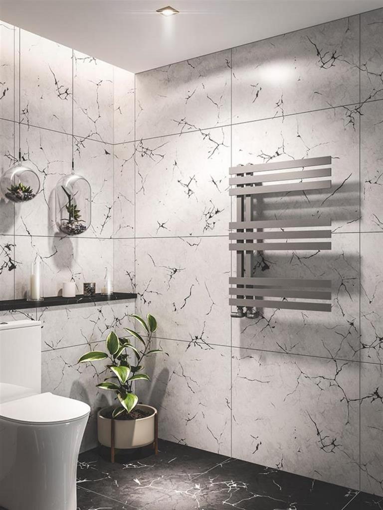 Eastbrook Hurley Designer Towel Radiator 800mm x 600mm - Matt Grey - 89.0555 - TAP 'N' SHOWER