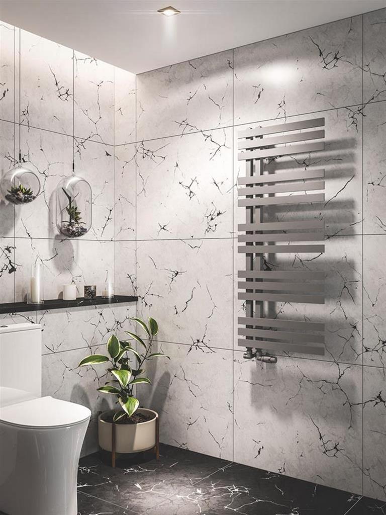 Eastbrook Hurley Designer Towel Radiator 1200mm x 500mm - Matt Grey - 89.0556 - TAP 'N' SHOWER