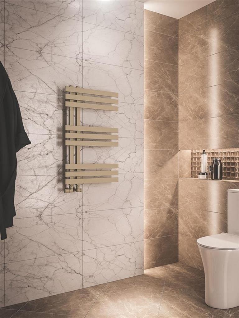 Eastbrook Hurley Designer Towel Radiator 800mm x 500mm - Matt Cappuccino - 89.0560 - TAP 'N' SHOWER