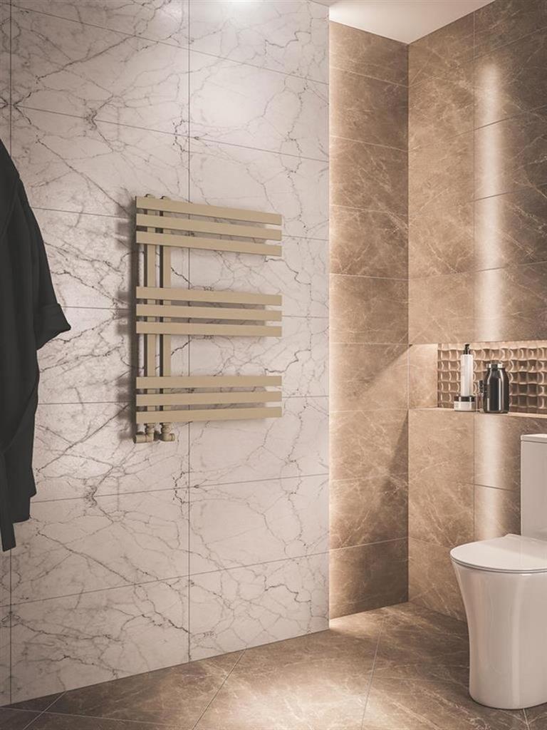 Eastbrook Hurley Designer Towel Radiator 800mm x 600mm - Matt Cappuccino - 89.0561 - TAP 'N' SHOWER