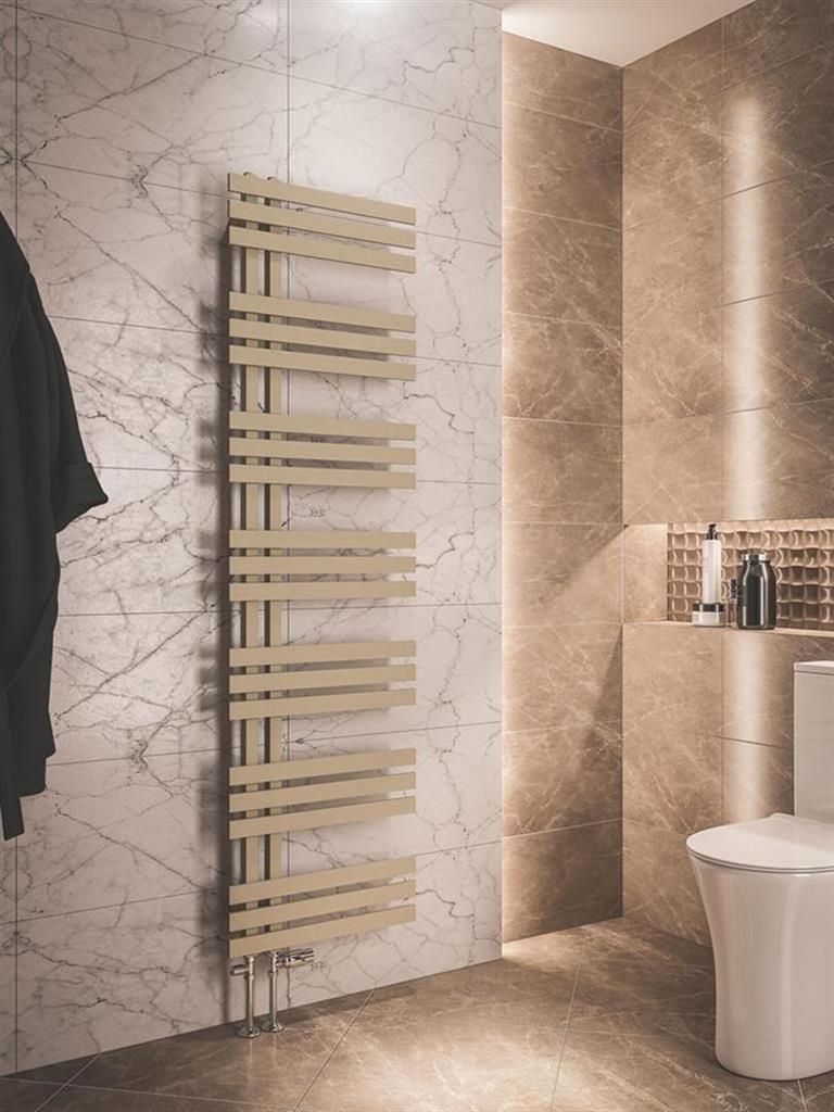 Eastbrook Hurley Designer Towel Radiator 1800mm x 500mm - Matt Cappuccino - 89.0564 - TAP 'N' SHOWER
