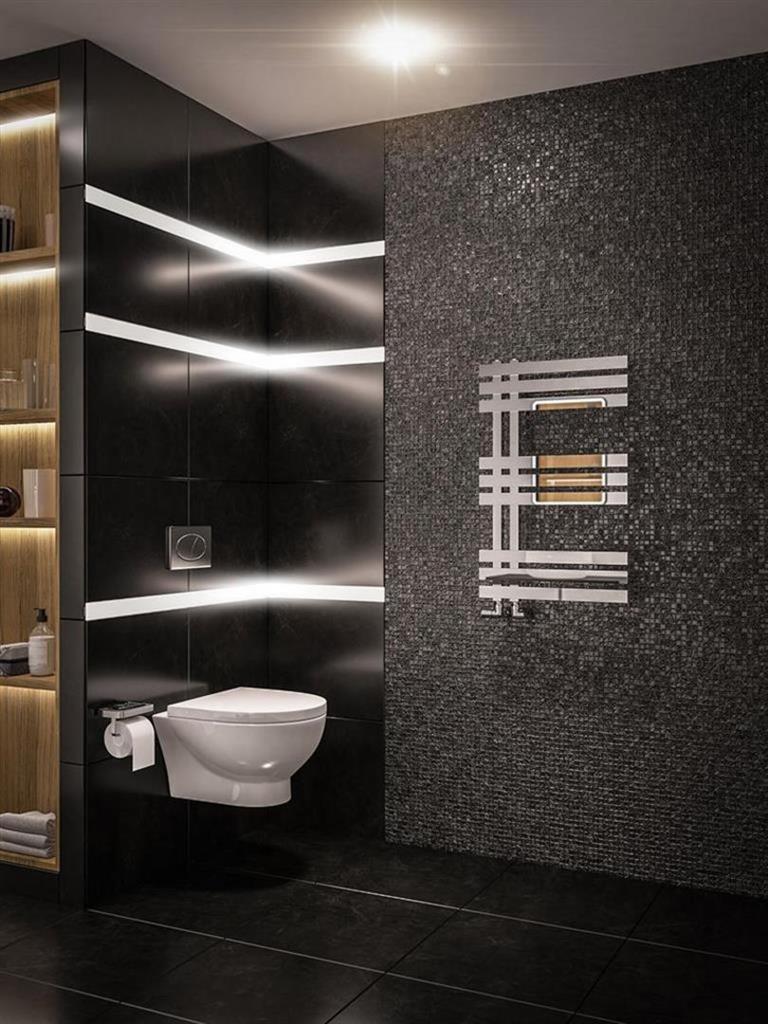 Eastbrook Hurley Designer Towel Radiator 800mm x 500mm - Chrome - 89.0566 - TAP 'N' SHOWER