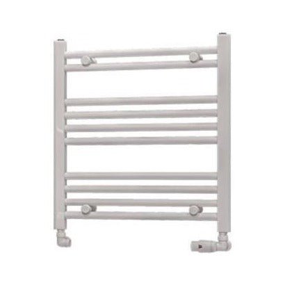 Eastbrook Westward Straight Ladder Towel Radiator 600mm x 600mm - Gloss White - 89.0573 - TAP 'N' SHOWER