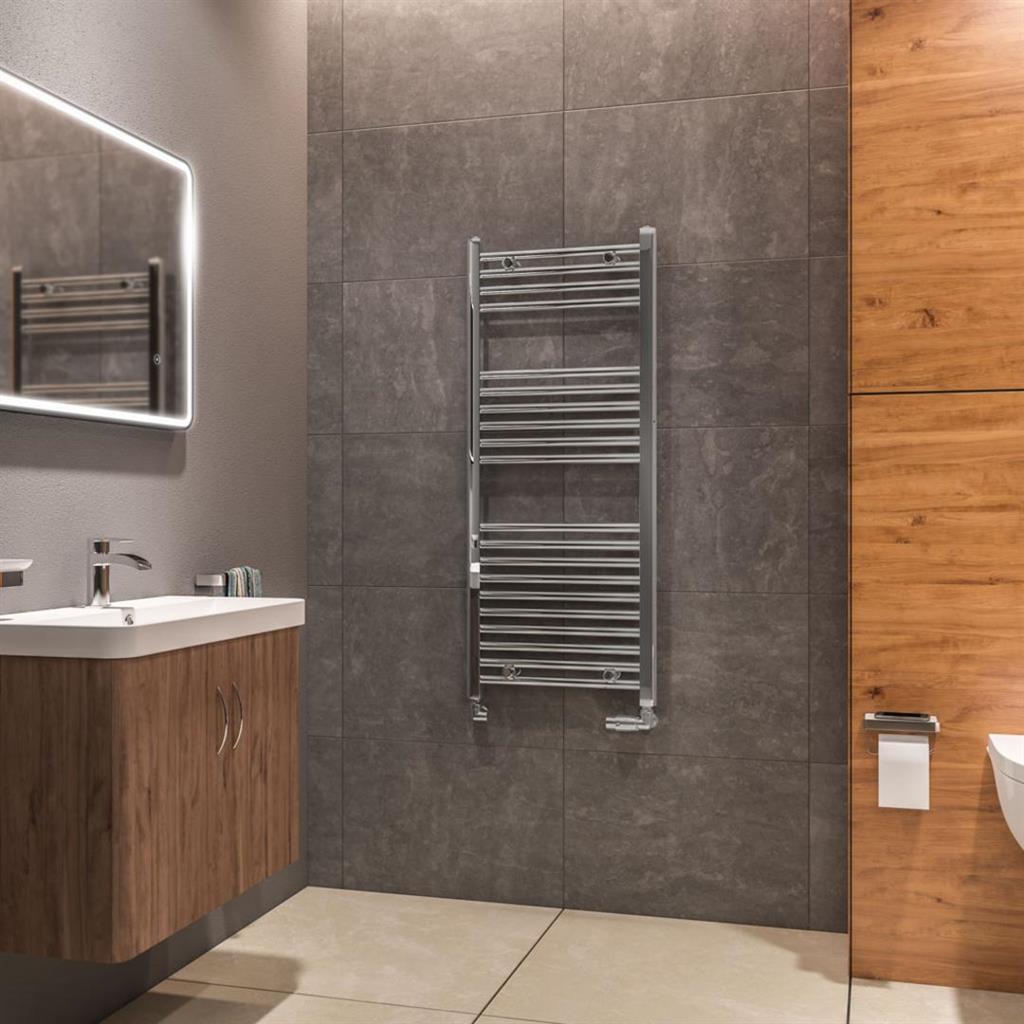 Eastbrook Westward 1200mm x 500mm Straight Ladder Towel Radiator - Chrome - 89.0591 - TAP 'N' SHOWER