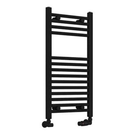 Eastbrook Wingrave Straight Ladder Towel Radiator 800mm x 400mm - Matt Black - 89.0596 - TAP 'N' SHOWER