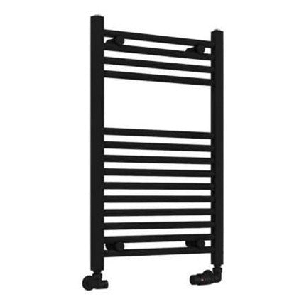 Eastbrook Wingrave Straight Ladder Towel Radiator 800mm x 500mm - Matt Black - 89.0597 - TAP 'N' SHOWER