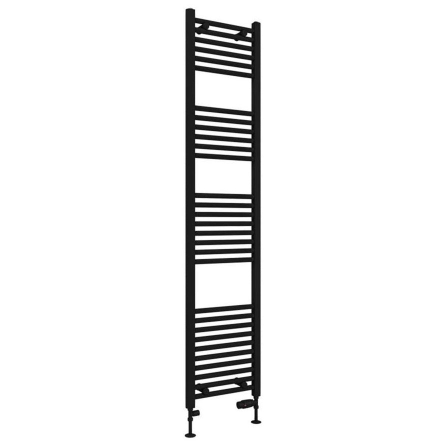 Eastbrook Wingrave Straight Ladder Towel Radiator 1800mm x 400mm - Matt Black - 89.0611 - TAP 'N' SHOWER