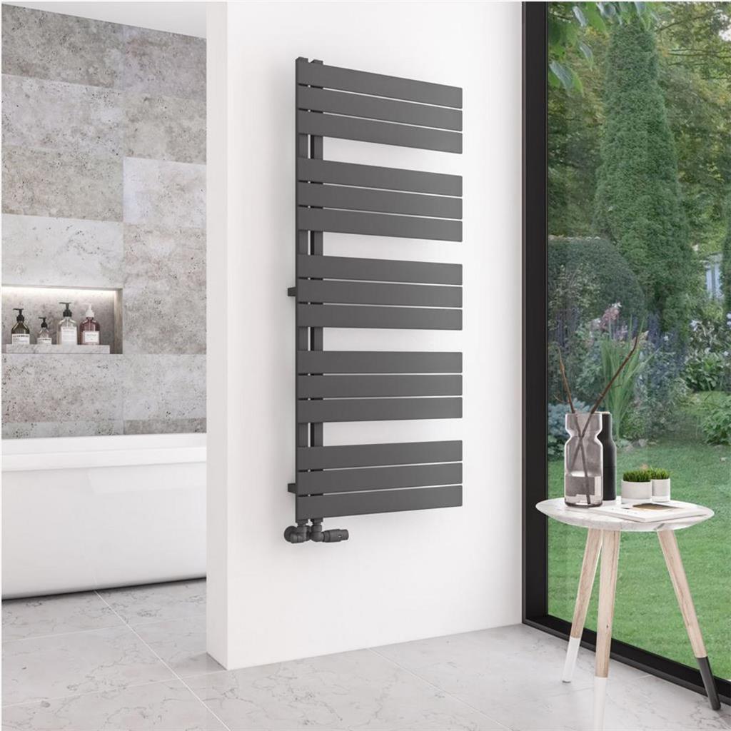 Eastbrook Helmsley Designer Towel Radiator 1400mm x 600mm - Matt Anthracite - 89.0635 - TAP 'N' SHOWER